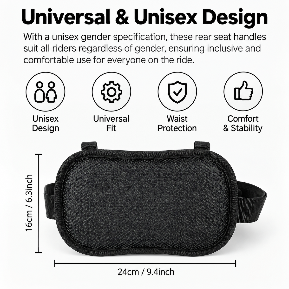 DuoRide™ Passenger Grip Belt for Motorcycles