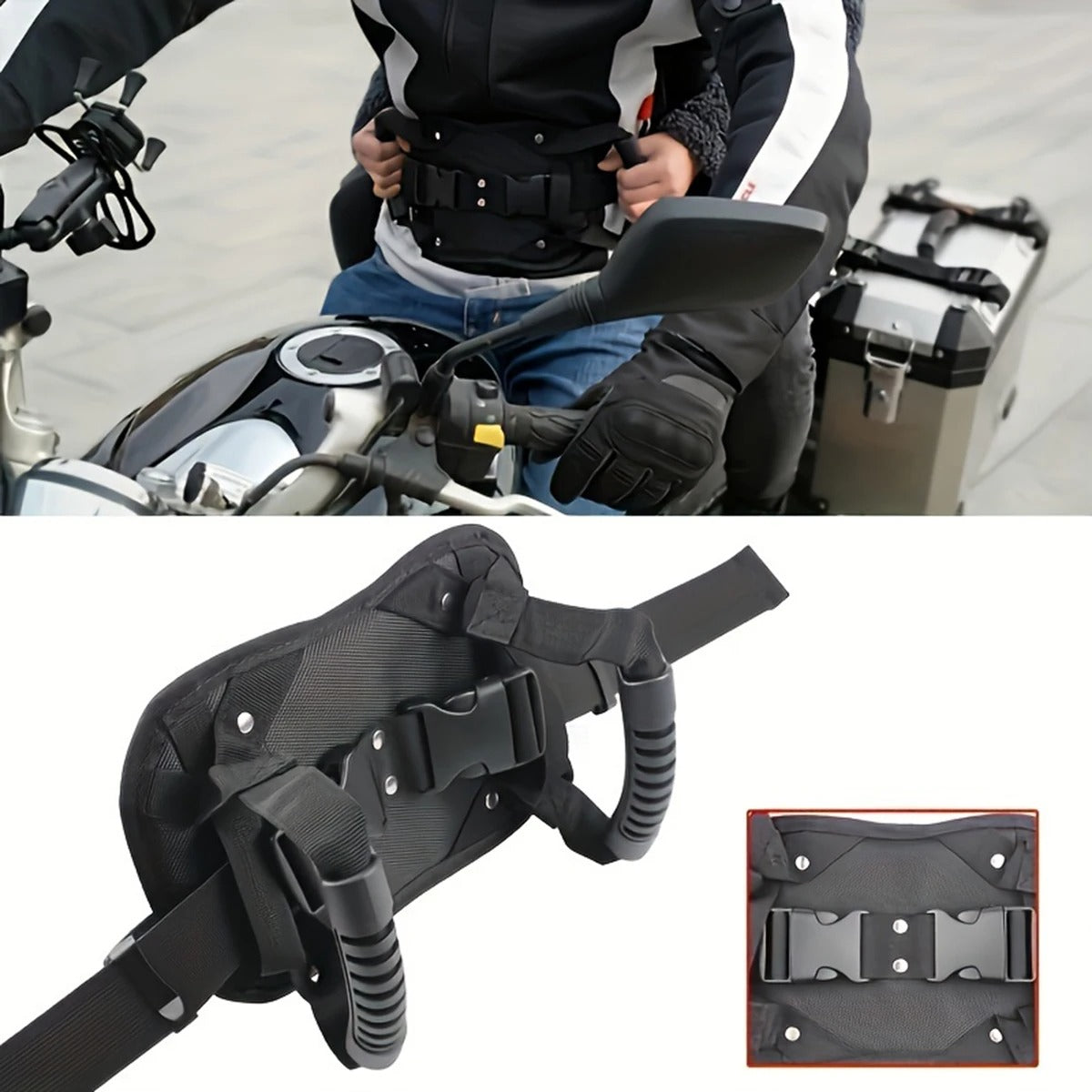 DuoRide™ Passenger Grip Belt for Motorcycles